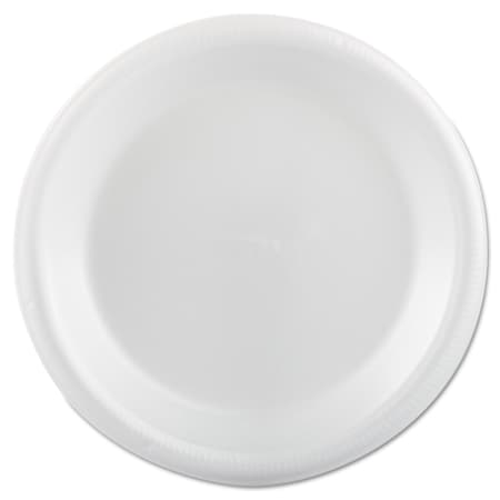 Plastifar Foam Dinnerware, Plate, 9in., White, 500PK 12003