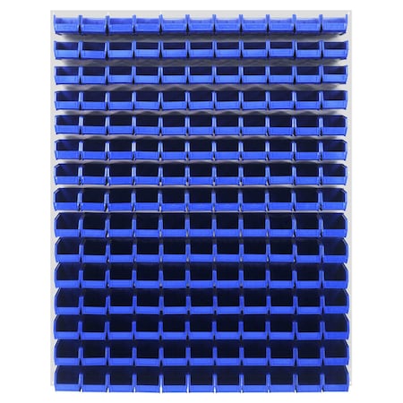 Quantum Storage Systems 48X61 HC LOUVERED PANEL W/165 BINS BLUE QLP-4861HC-220-165BL