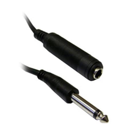 Cable Wholesale 1/4 inch Mono Extension Cable- 1/4 Male to 1/4 Female- 10 foot 10A1-61210