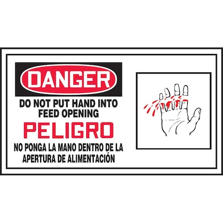 Accuform BILINGUAL OSHA DANGER SAFETY LABEL DO SBLSPS103VSP