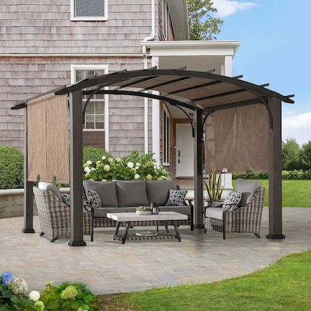 Sunjoy 10x12 Dylon V.3A arched roof PergolaHeat transfer Post A106006000