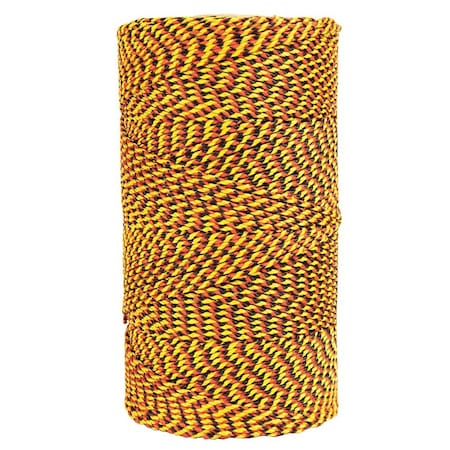 Kraft Tool Kraft Tool Super Tough Bonded Braided Nylon Line Gold, Black and Orange - 685' RO689