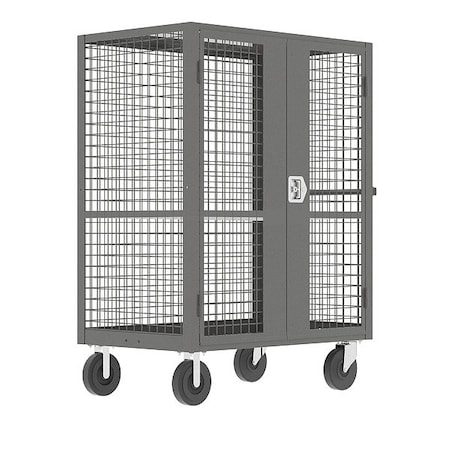 Valley Craft ScrtyCrt, 66in, 51in, 24in, Gry, Stl, 2000lb F89063VCGY