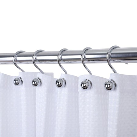 Utopia Alley Ball Shower Curtain Hooks for Bathroom Shower Rods Curtains, Set of 12 - Chrome HK7SS