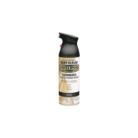 Rust-Oleum Black All Surface Hammered Spray Paint And Primer, 6PK 245217