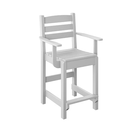 Polybird DINING CAPTAIN CHAIR "COUNTER HEIGHT"   WHITE POLYBIRD P11-C