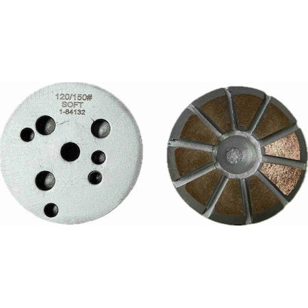 Vantage Product Diamond Grinding Disc for Trapezoid Grinders, 10 Segment Bevel, 120/150 Grit, Soft Bond MD-TQC10SEG-120S-Bevel