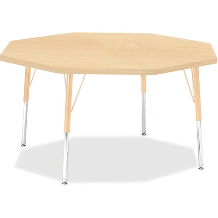 Jonti-Craft Berries Octagon Activity Table, 48 in. x 48 in., E-height, Maple/Maple/Camel 6428JCE251