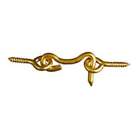 National Hardware Hook/Eye Solid Brass 1In N118-067