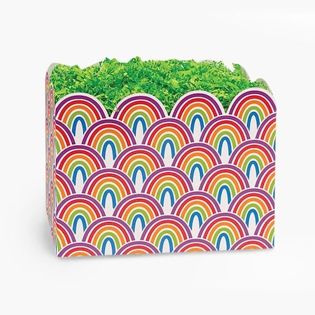 Nashville Wraps Rainbow Basket Boxes, Large, 10.25x6x7.5, 6PK RNBL