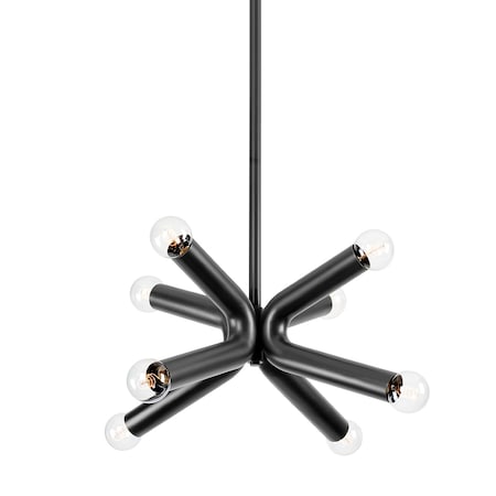 Troy Lighting Dash 8 Light Chandelier 24.75 In. Soft Black F6134-SBK