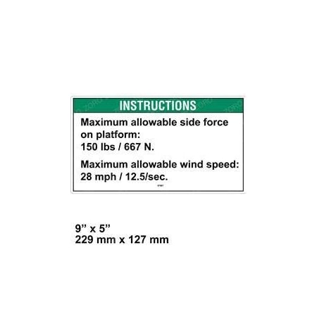 Genie REPLACEMENT DECAL, INSTR MAX SIDE FRC ANSI 97887