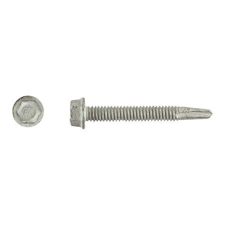 Itw Buildex Self-Drilling Screw, 1/4 in x 2 in, Climaseal Steel Flange Hex Head External Hex Drive, 1500 PK 1078000