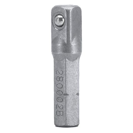 Genius Tools 1/4in Hex Shank, 1/4in Square Dr. Socket Holder Adapter 280002B