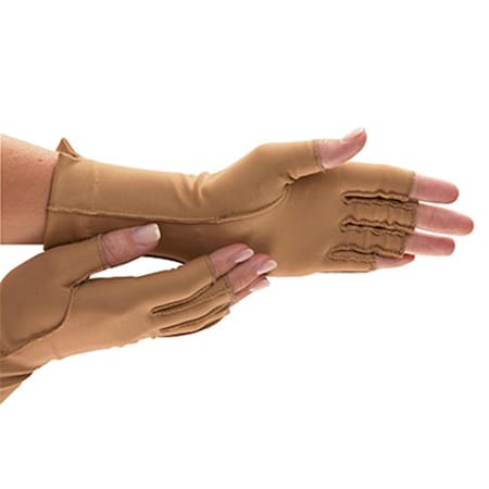 Fabrication Enterprises Isotoner Open Finger Therapeutic Glove, Large - Set of 2 24-8673