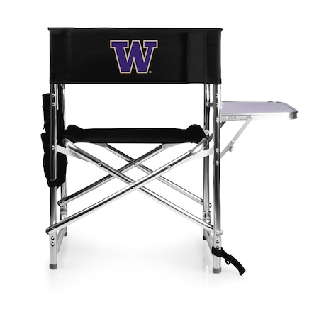 Picnic Time Family Of Brands NCAA Washington Huskies Sports Chair with Side Table - Beach Chair 809-00-179-624-0