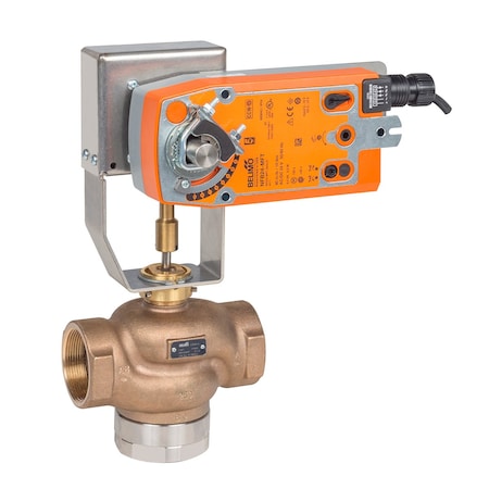 Belimo Globe Valve 1in 3 Way 14 Cv w/ Spring G325B-L+NFX24-MFT-S-X1
