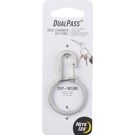 Nite Ize Dualpass Series Key Ring, Dual Chamber, Split Ring DDK-11-R3