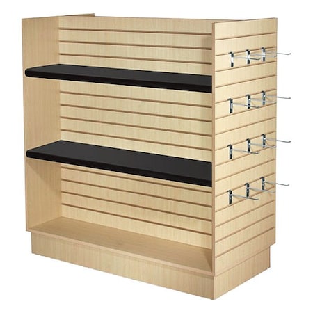 Specialty Store Services Slatwall Display, Maple, Gondola, 54" H 3433M