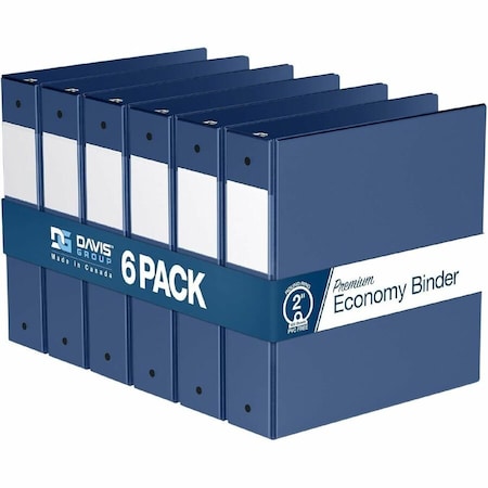 Davis Group Premium Economy, Round Ring, Binder, (Royal Blue, 2"), PK6 2313-92-06