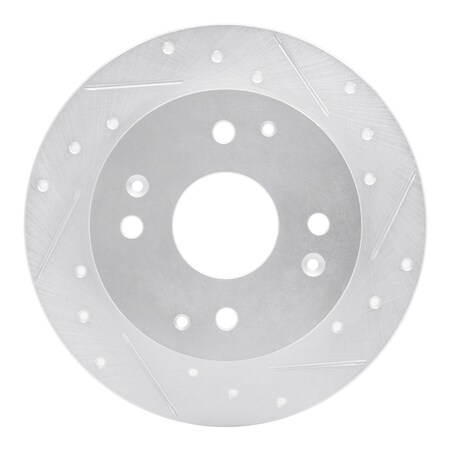 Dynamic Friction Co DFC Brake Rotor - Drilled and Slotted - Silver 631-59025R