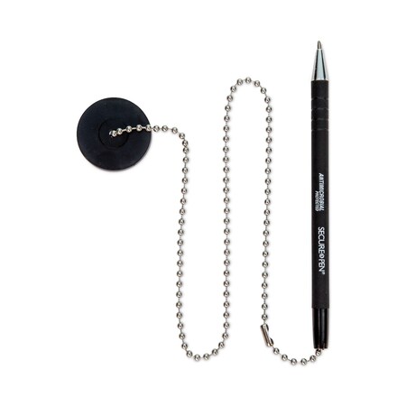 Controltex Antimicrobial Counter Chain Pen, Medium, 1 Mm, Black Ink ...