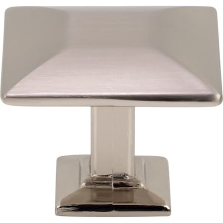 Designperfect 1-3/16 Overall Length Square Cabinet Knob, Brushed Satin Nickel, 10PK DPA10S94KSNB