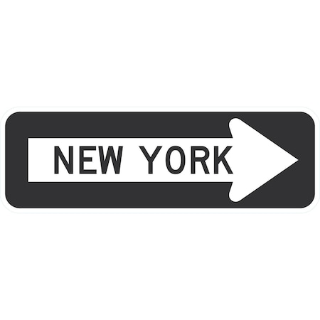 Lyle New York (With Arrow Symbol), 36x12, Engineer Grade, White G-15744-EG_36x12