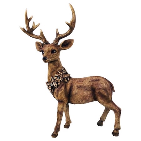 Alpine LED Buck Deer Statuary 21 in. Yard Decor SLL2692S