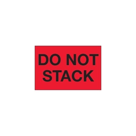 Bubblefast 2 x 3'' - ''Do Not Stack'' Fluorescent Red Labels BFDL1098
