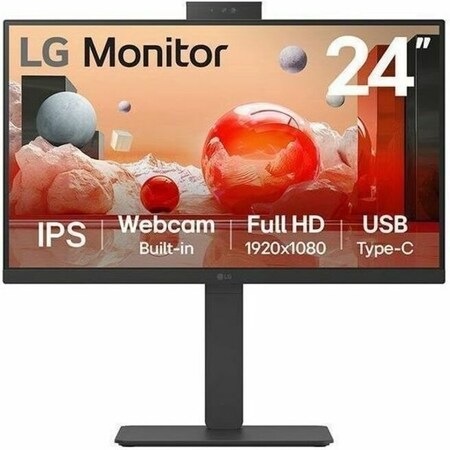 Lg 24BA850-B 24" Class Webcam Full HD LCD Monitor - 16:9 - Matte Black 24BA850B