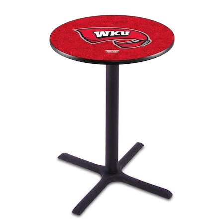 Holland Bar Stool Co 42" Blk Wrinkle Western Kentucky Pub Table, 36" dia. Top L211B4236WestKy