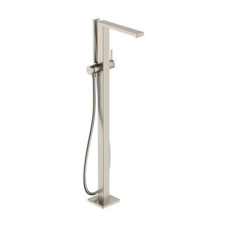 Hansgrohe Tecturis E Freestanding Tub Filler with 1.75 GPM Handshower in Brushed Nickel 73445821