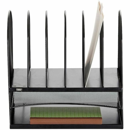 Safco Desktop Organizer, Blk, Includes USB Port 3233BL