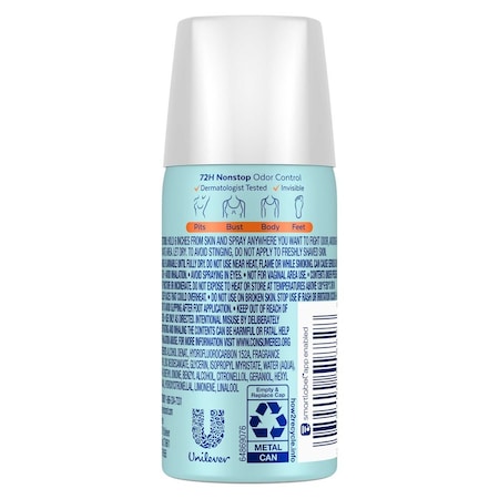 Degree Women Fresh Citrus Scent Whole Body Deodorant Spray, 1.1 Ounce, 32PK 64764109