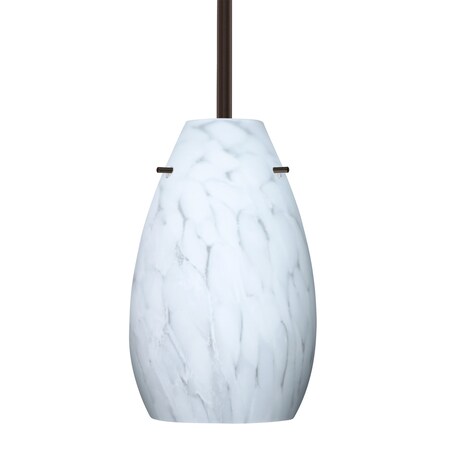 Besa Lighting Pera 9 Stem Pendant, Carrera, Bronze Finish, 1x100W Incandescent 1TT-412619-BR
