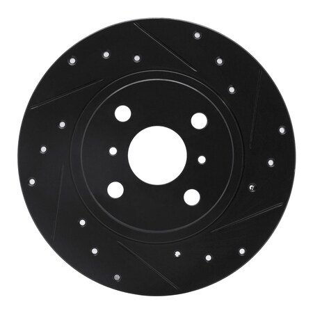 Dynamic Friction Co DFC Brake Rotor - Drilled and Slotted - Black 633-76037R