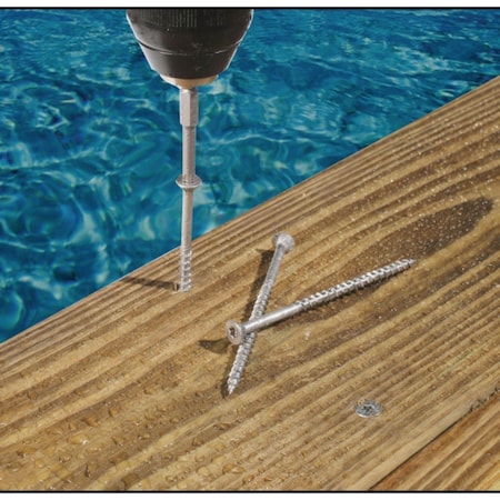 Simpson Strong-Tie No, 8 x 2'' Bugle-Head 305 Stainless Steel Wood Screw, 1 Lb. Box S08200DT1