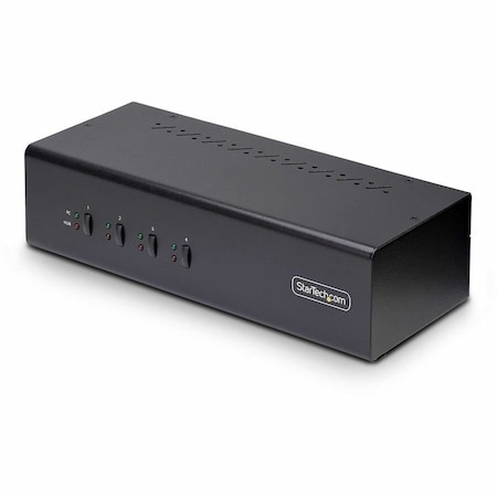 Startech.Com 4-PORT DUAL-MONITOR DISPLAYPORT KVM SWITCH, 4K 60HZ, 2X USB 5GBPS HUB PORTS, 2X USB 2.0 HID P4DD46A2-KVM-SWITCH