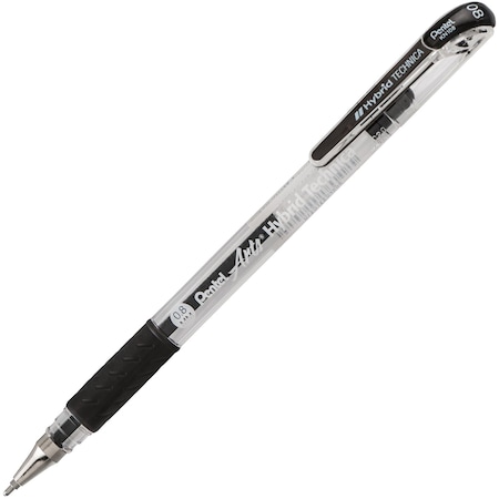 Pentel Hybrid Technica (0.8mm) Gel Pen, Black, 12PK KN108-A