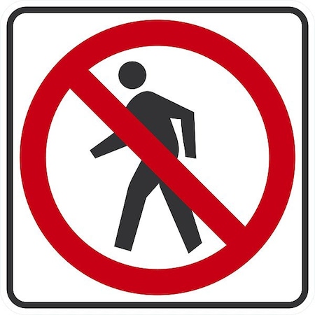 Lyle R9-3, No Pedestrian Crossing Symbol G-7971-EG_18x18