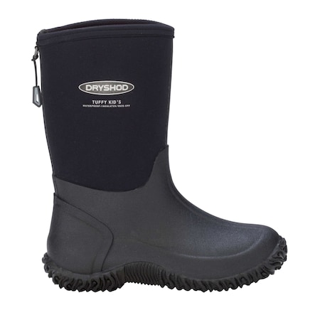 Dryshod Tuffy Outdoor Rubber Sport Boot, Waterproof, Black, Big Kids, Size 4 TUF-KD-BK-400