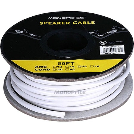Monoprice Access Series 16AWG CL2 Rated 2-Conductor Speaker Wire, 50ft 2822