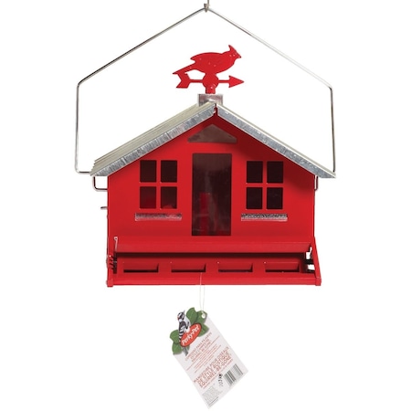 Perky-Pet Squirrel-Be-Gone Red Metal 12 Lb. Capacity Bird Feeder 338