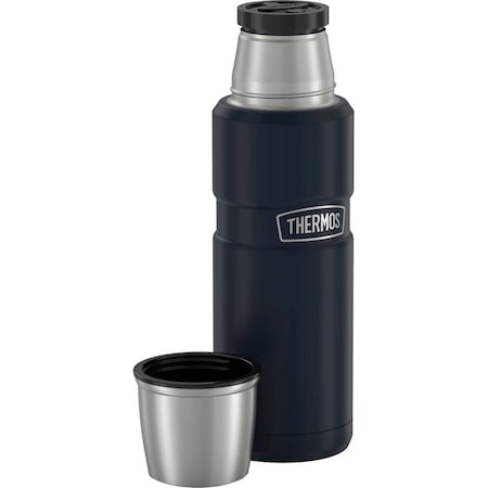 Thermos Stainless King Beverage Bottle, 16 oz Capacity, Stainless Steel, Midnight Blue SK2000MDB4