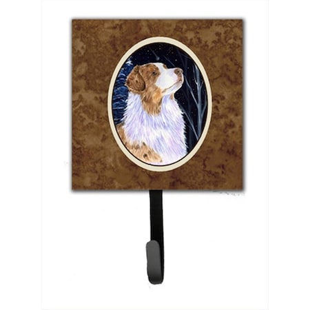 Carolines Treasures Starry Night Australian Shepherd Leash Holder Or Key Hook SS8375SH4