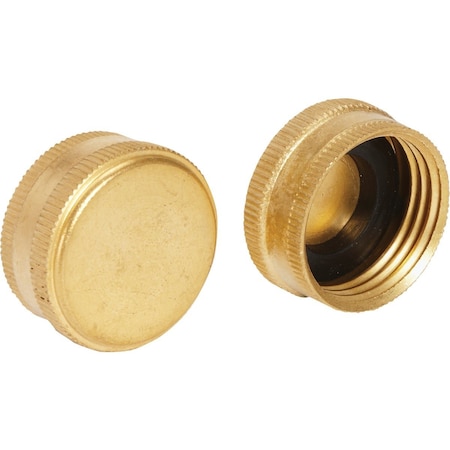Best Garden Brass 5/8'' Hose End Cap, 2PK GT1288A