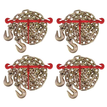 Mytee Products G70 Chain & Binder Kit - 4 1/2in - 5/8in Ratchet Load Binder, 41/2in x 20ft Chain 1220CHRBx4