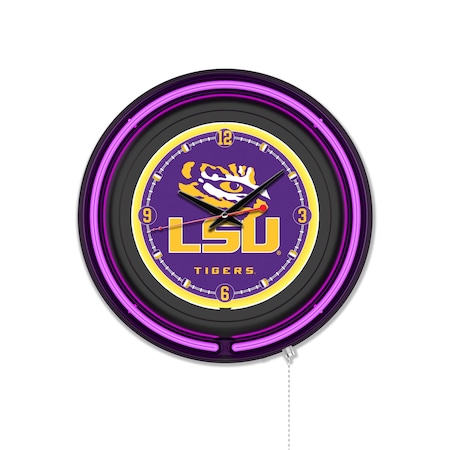 Holland Bar Stool Louisiana State University 15 Double Neon Wall Clock Clk15BK
