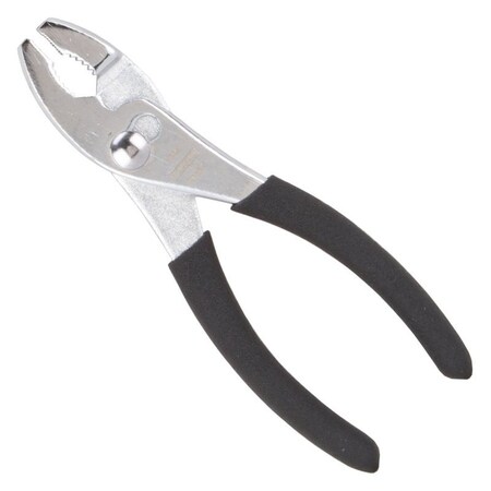 Vulcan Slip Joint Plier, 6 in OAL, 1 in Jaw Opening, Black Handle, Non-Slip Handle, 1 in W Jaw, 7/8 in L Jaw JL-NP003